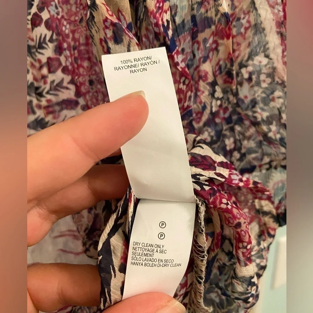 Lucky Brand Womens Concord Paisley Sheer Blouse